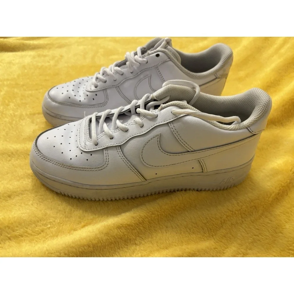 Nike Air Force 1 Shoes Low Big Kids GS Triple White Sneakers DH2920 111 Size 7Y